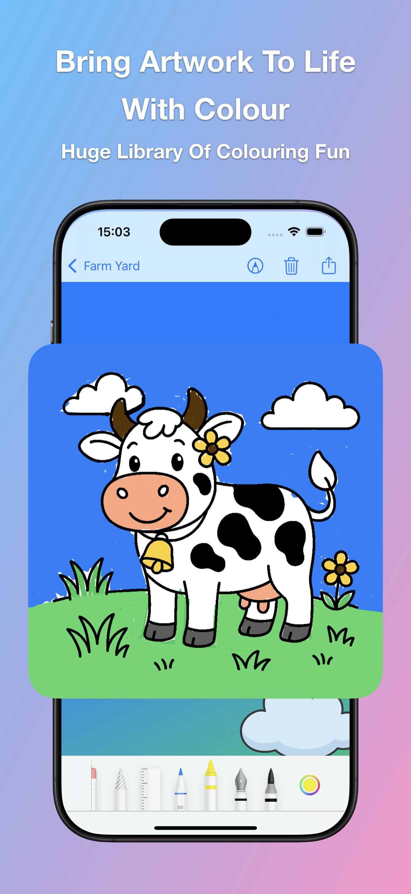 Smarty Colours pack selection screen
